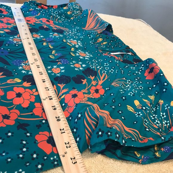 Free People Teal Floral Mini Dress - Picture 7 of 11